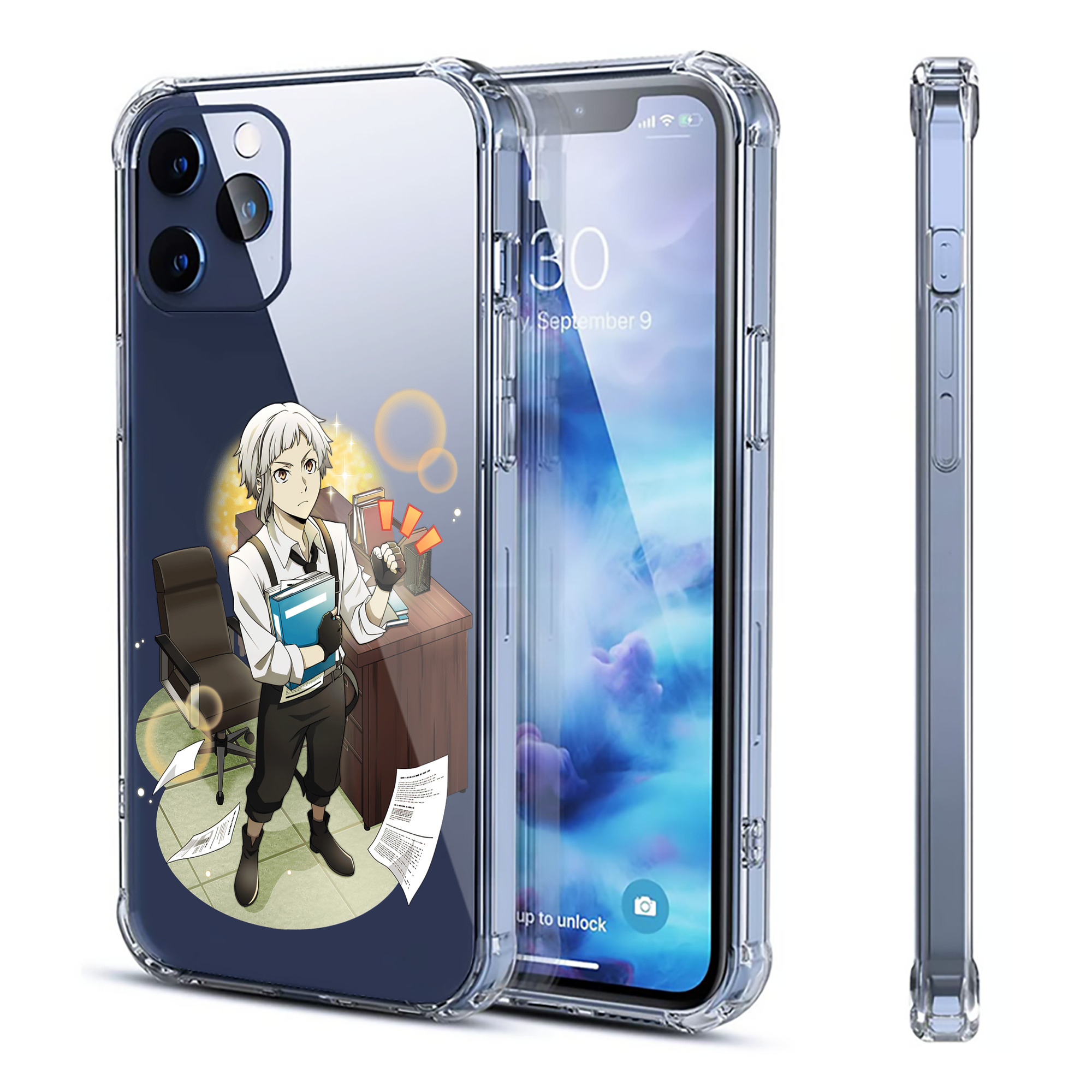（画像用） 文豪ストレイドッグス Bungo Stray Dogs 【iPhone 12シリーズ対応】透明スマホケース（クリアソフトケース）